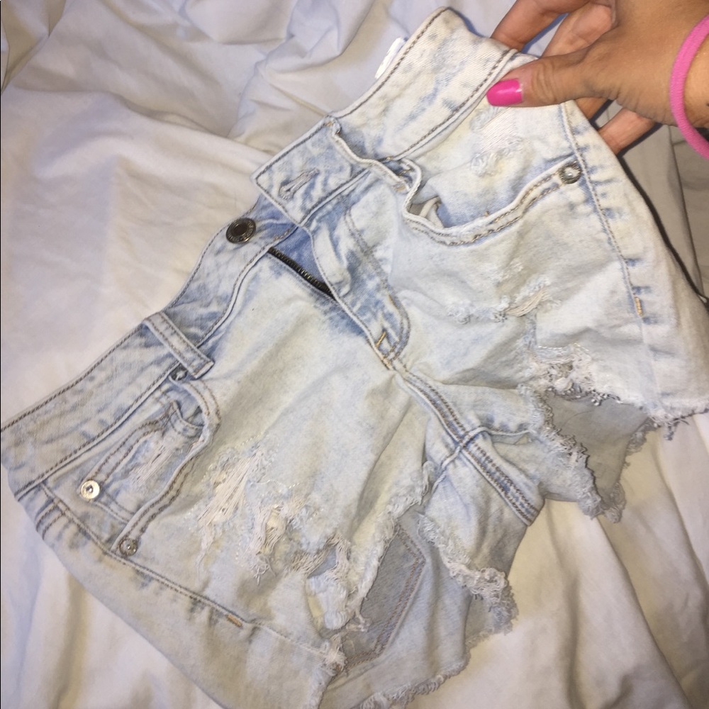 American Eagle super stretch shortie denim shorts